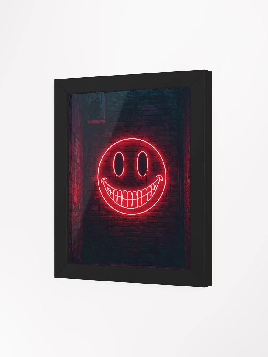 Red Neon Smiley Face Framed Poster product image (28)