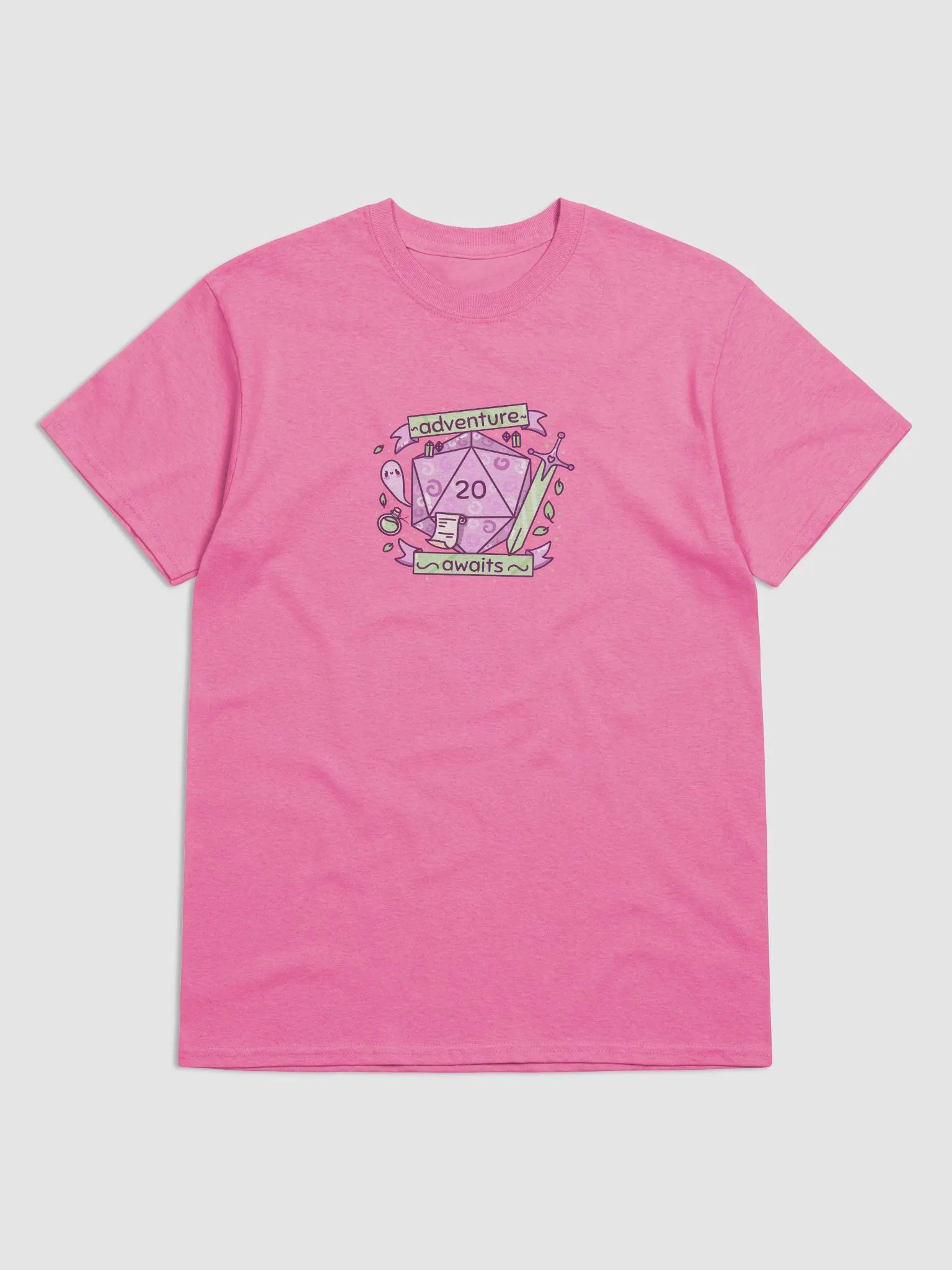 Adventure Awaits D&D Pink T-Shirt product image (1)