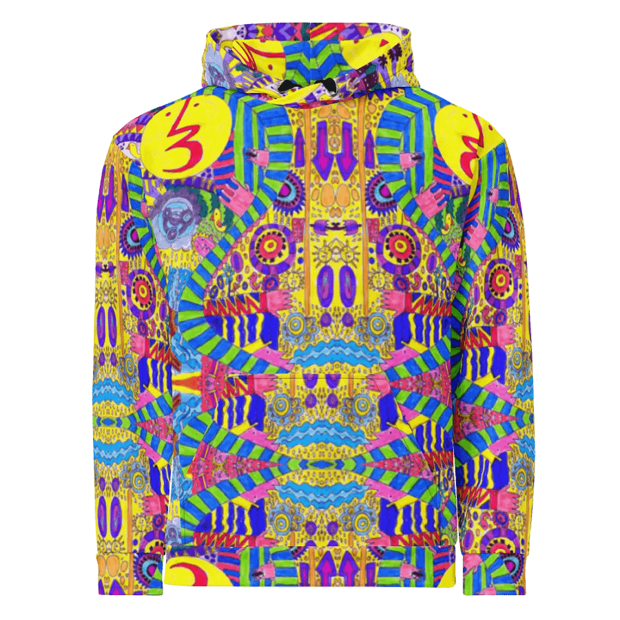 Abstract Colourful Doodles Unisex Pull Over Hoodie product image (5)