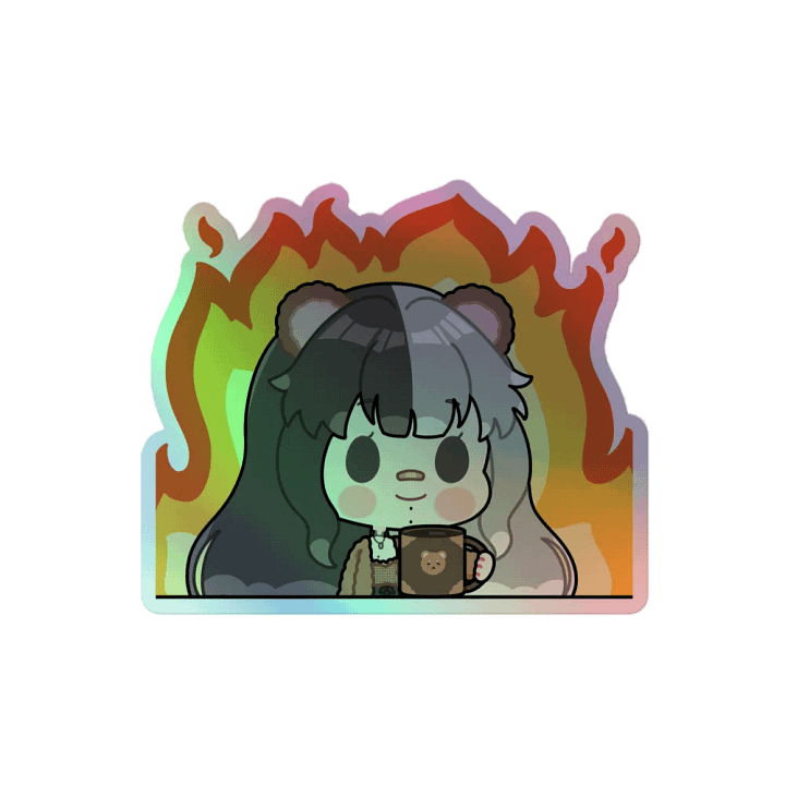 'This is fine' Holographic Sticker product image (2)