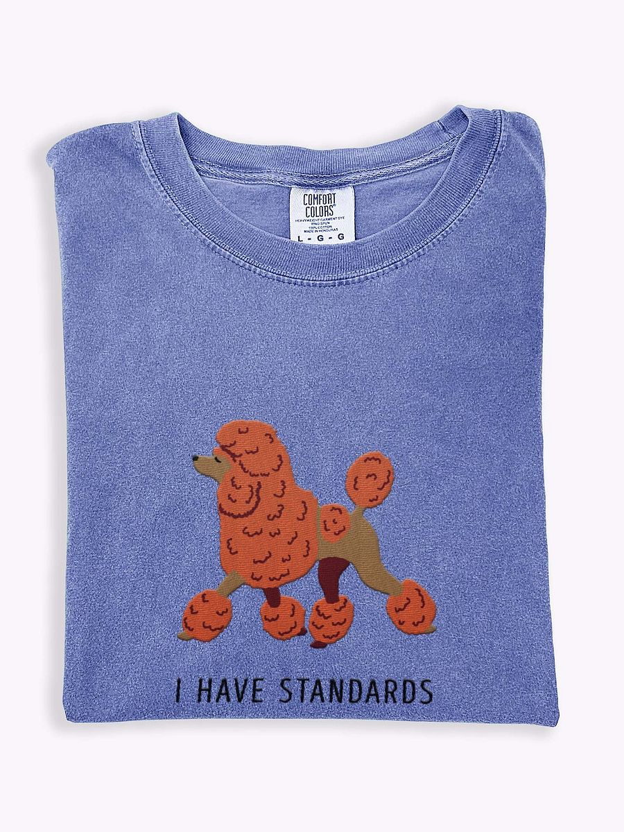 I Have Standards T-Shirt(Embroidered) of a Standard Poodle(Orange) product image (1)