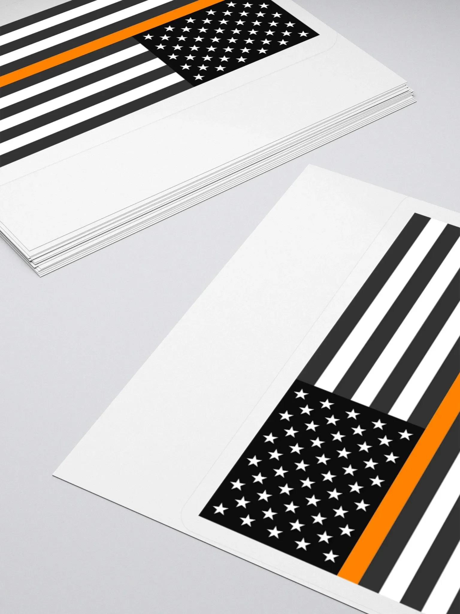 Orange Stripe American Flag Sticker product image (5)