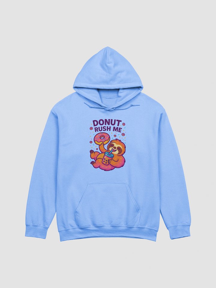 Donut Rush Me – Funny Sloth Hoodie With Donut & Bubble Tea | Sloths Having Snacks Collection product image (1)