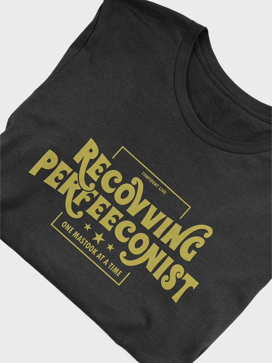 One Mastook Recovving Perfeeconist T-Shirt (Dark w/yellow) product image (5)