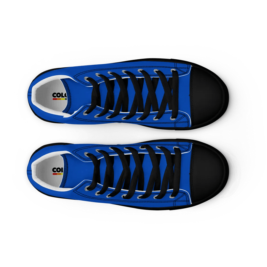 Women's Absolute Blue High Top Canvas Shoes product image (5)