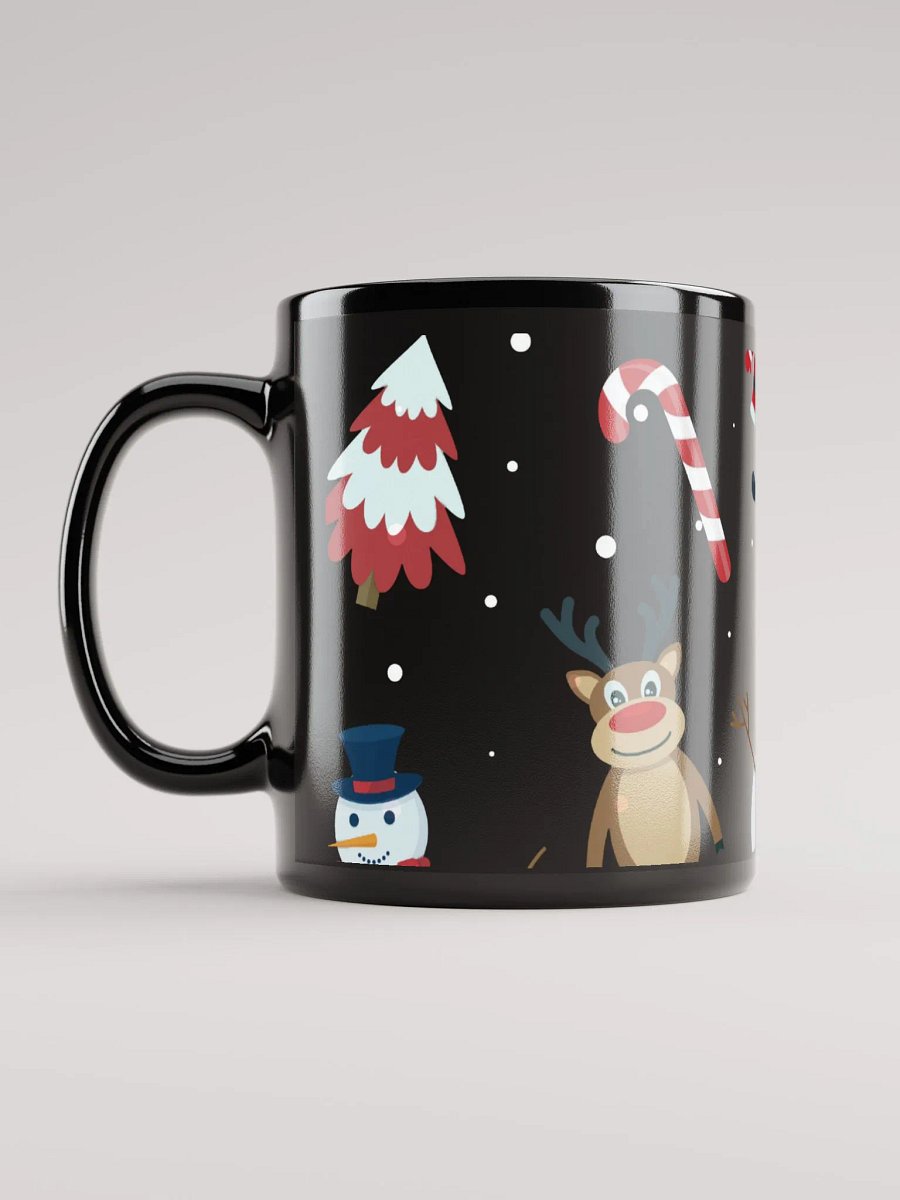 Festive Holiday Delight Black Glossy Mug product image (11)