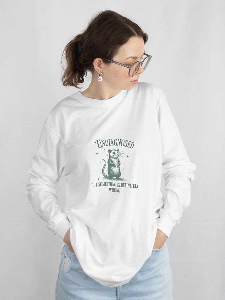 Funny Opossum Sweatshirt - „Undiagnosed But Something Is Definitely Wrong”, Opossum Meme Sweatshirt, Possum Graphic Sweatshirt product image (2)
