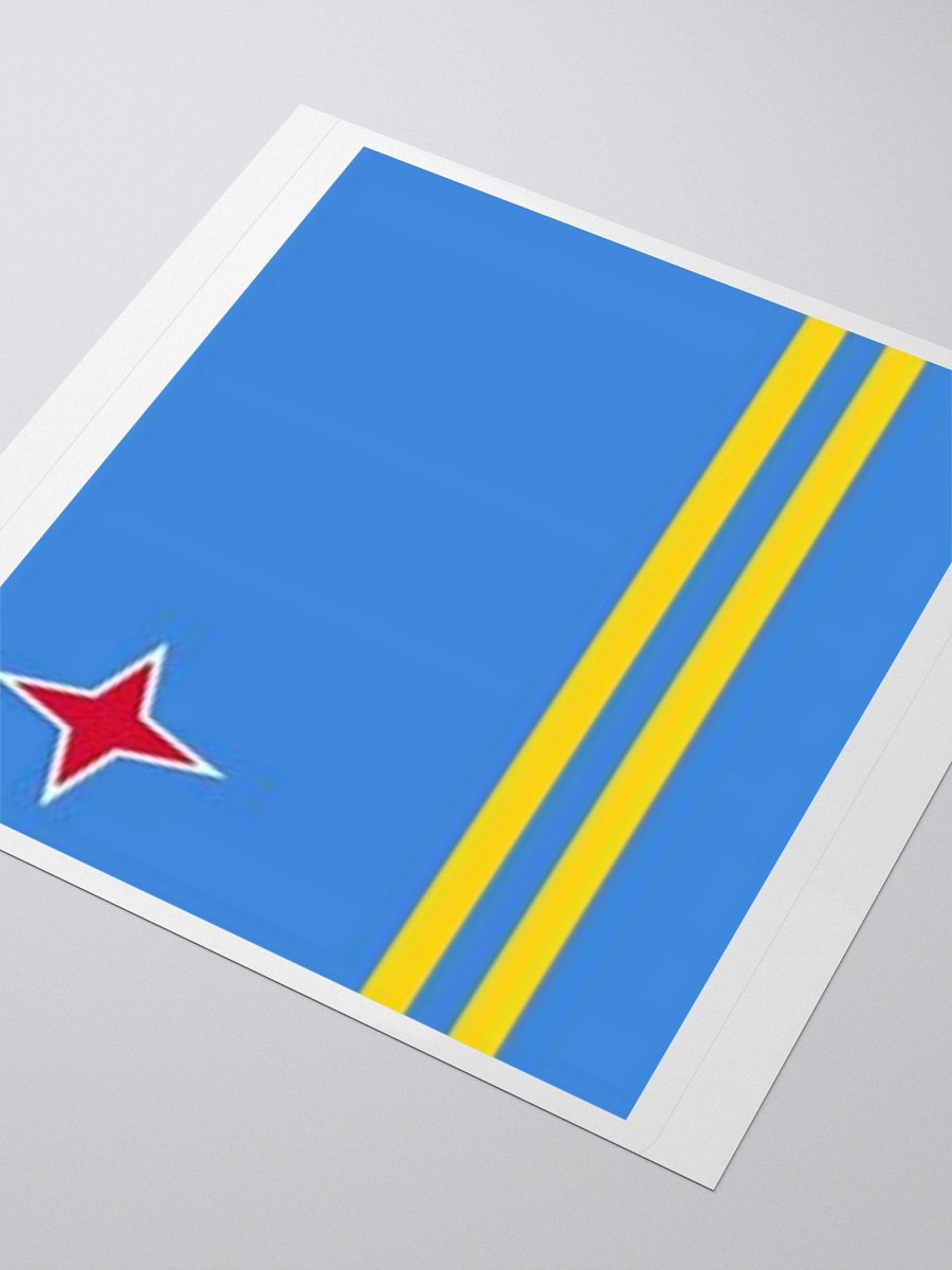 Exclusive Aruba Flag Kiss-Cut Stickers - High-Quality Vinyl, Multiple Sizes product image (8)