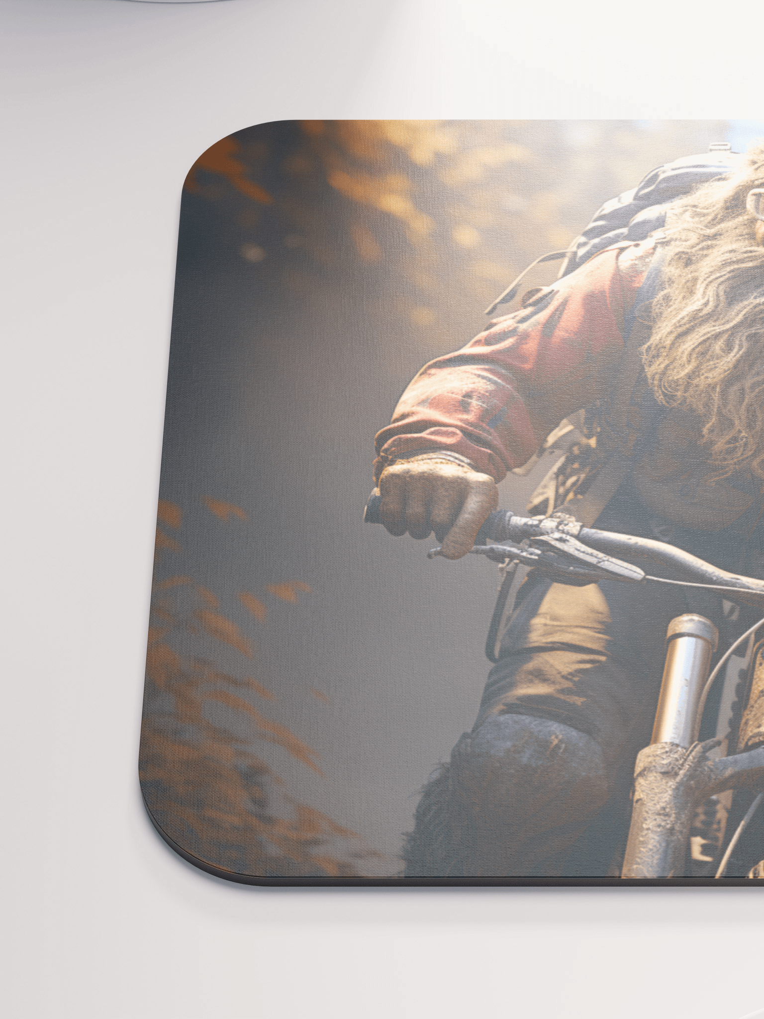 Bigfoot on a mountain bike - Rectangular Mouse Pad product image (4)