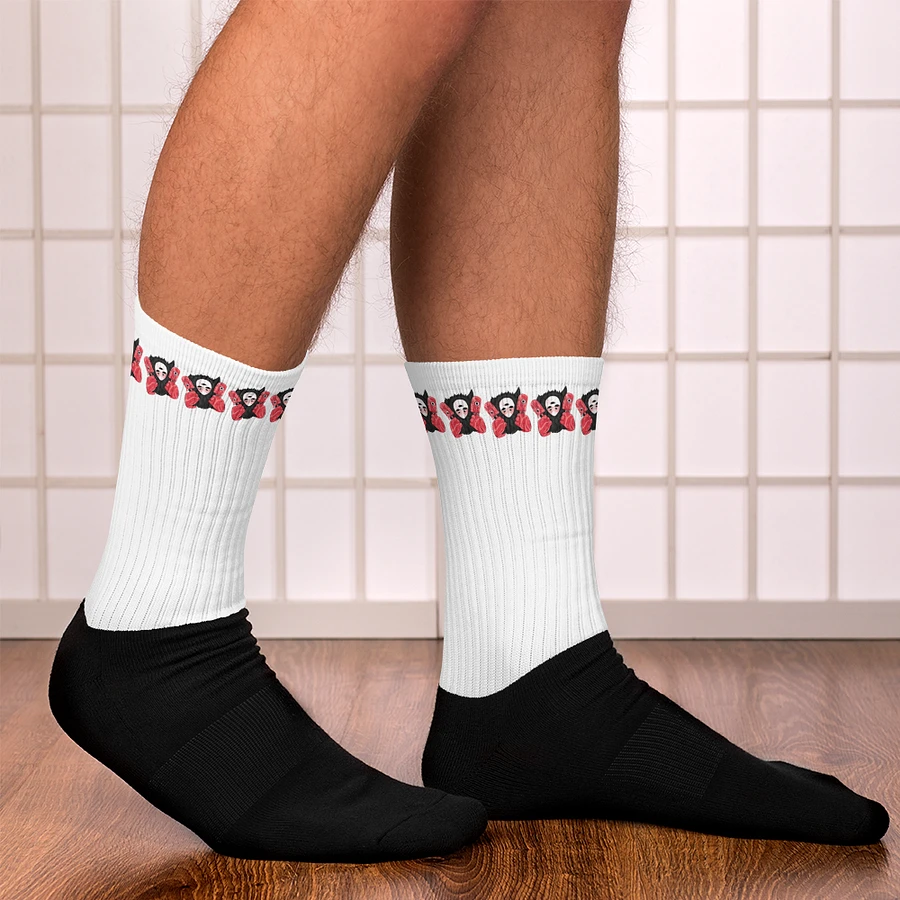 White Visceral Stripe Socks product image (13)