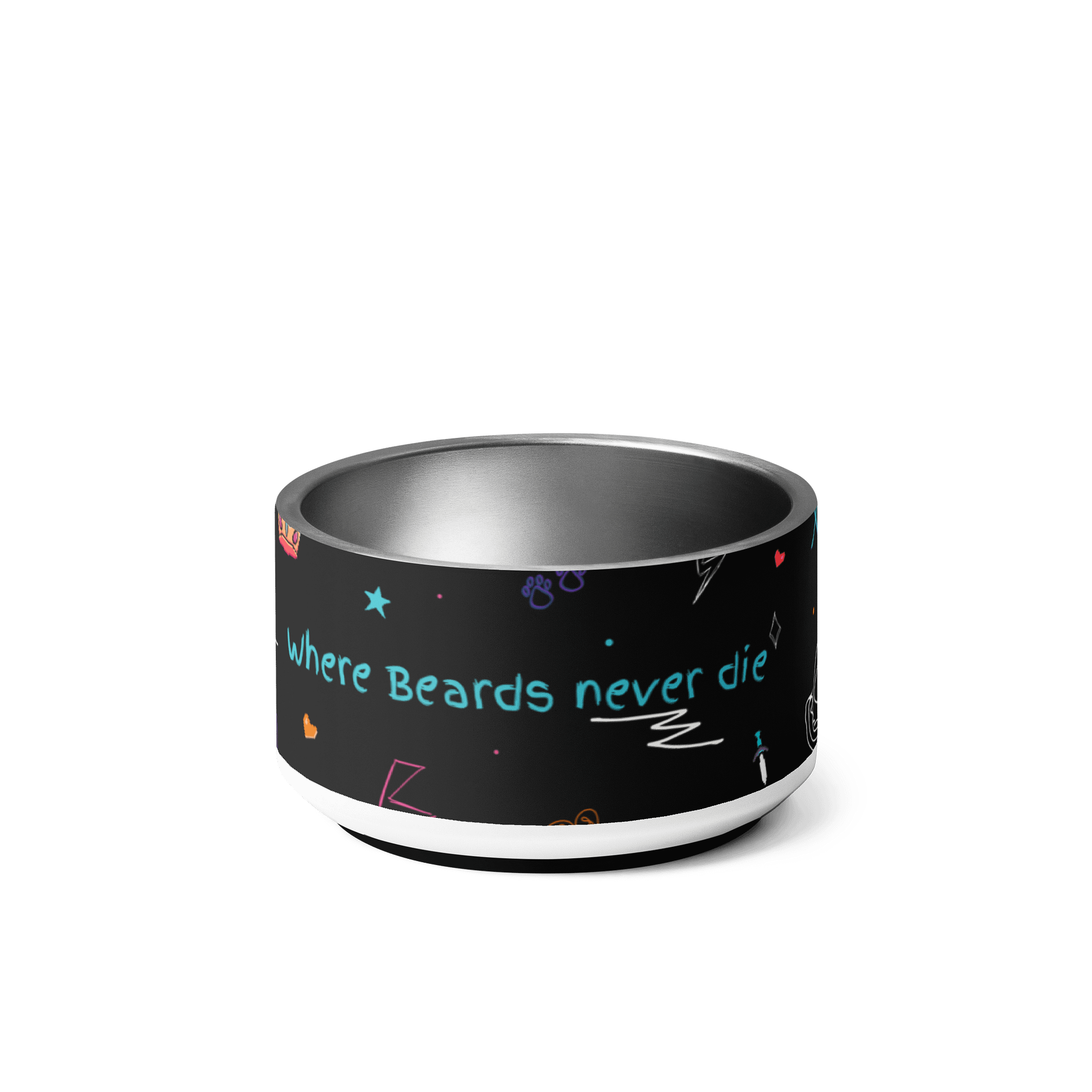 Doodle Pattern Stainless Steel Pet Bowl product image (2)