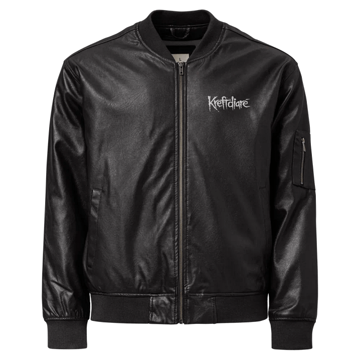 Kreftdiaré Faux Leather Bomber Jacket product image (1)