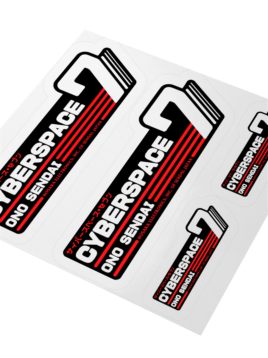 Hosaka Ono-Sendai Cyberspace 7 Stickers (horizontal/black) product image (3)