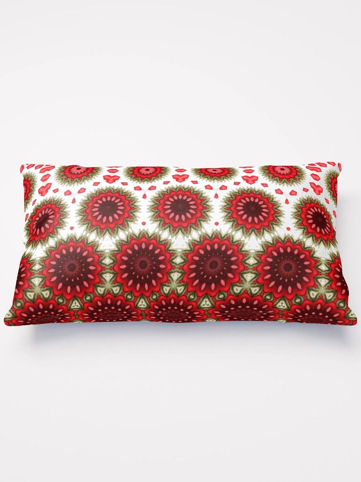 Red Green & White Daisy Pillow product image (1)