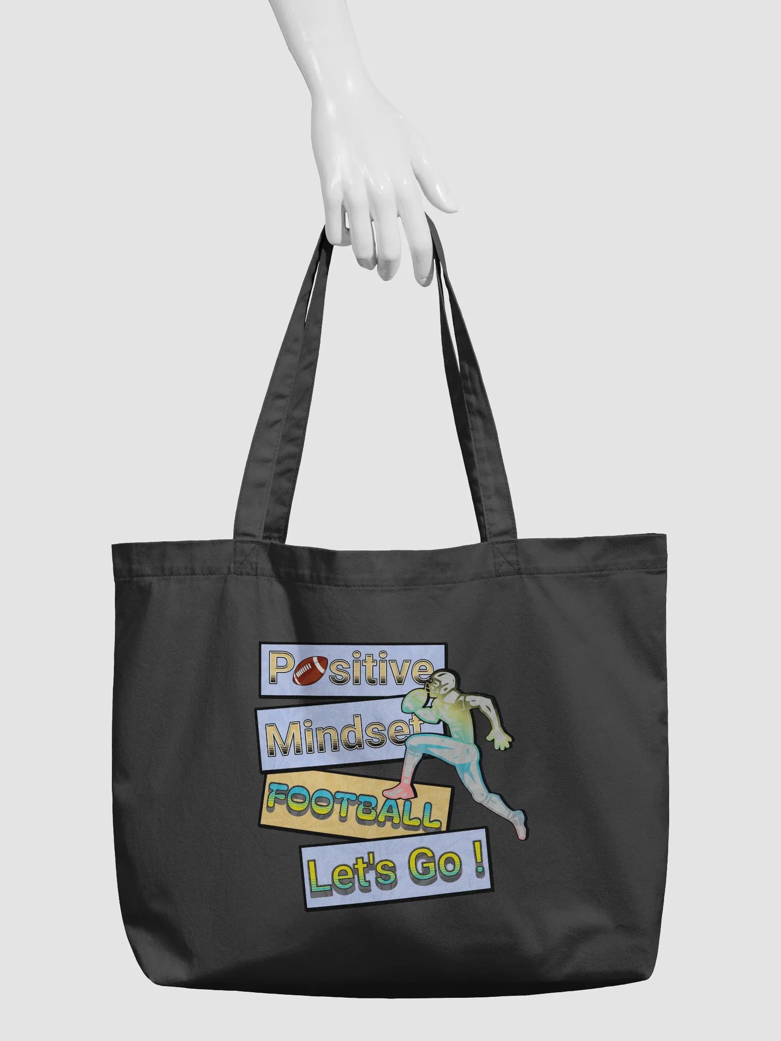 Positive Mindset Football Tote product image (3)
