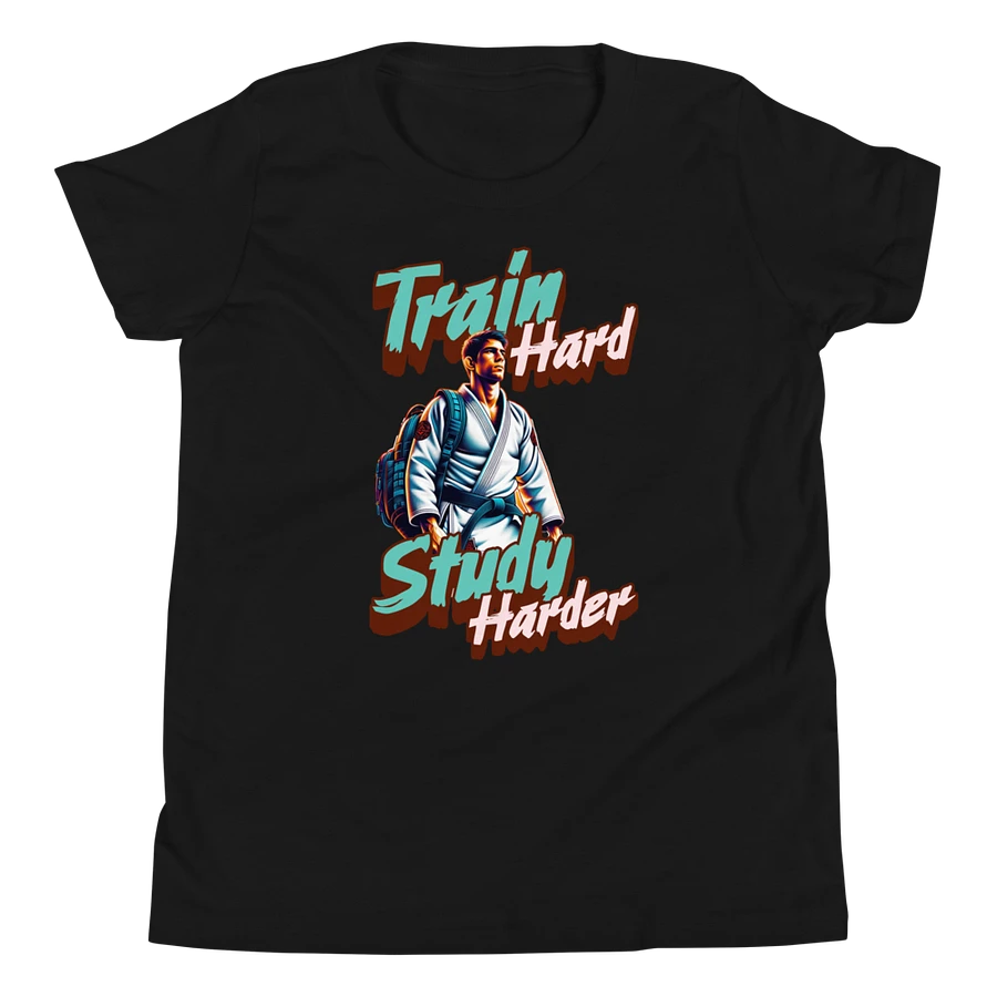 Train Hard Study Harder Jiu Jitsu Youth T-Shirt product image (4)