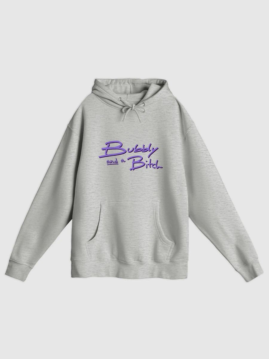 Bubbly and a B*tch (purple shadow design) printed premium pullover hoodie product image (5)