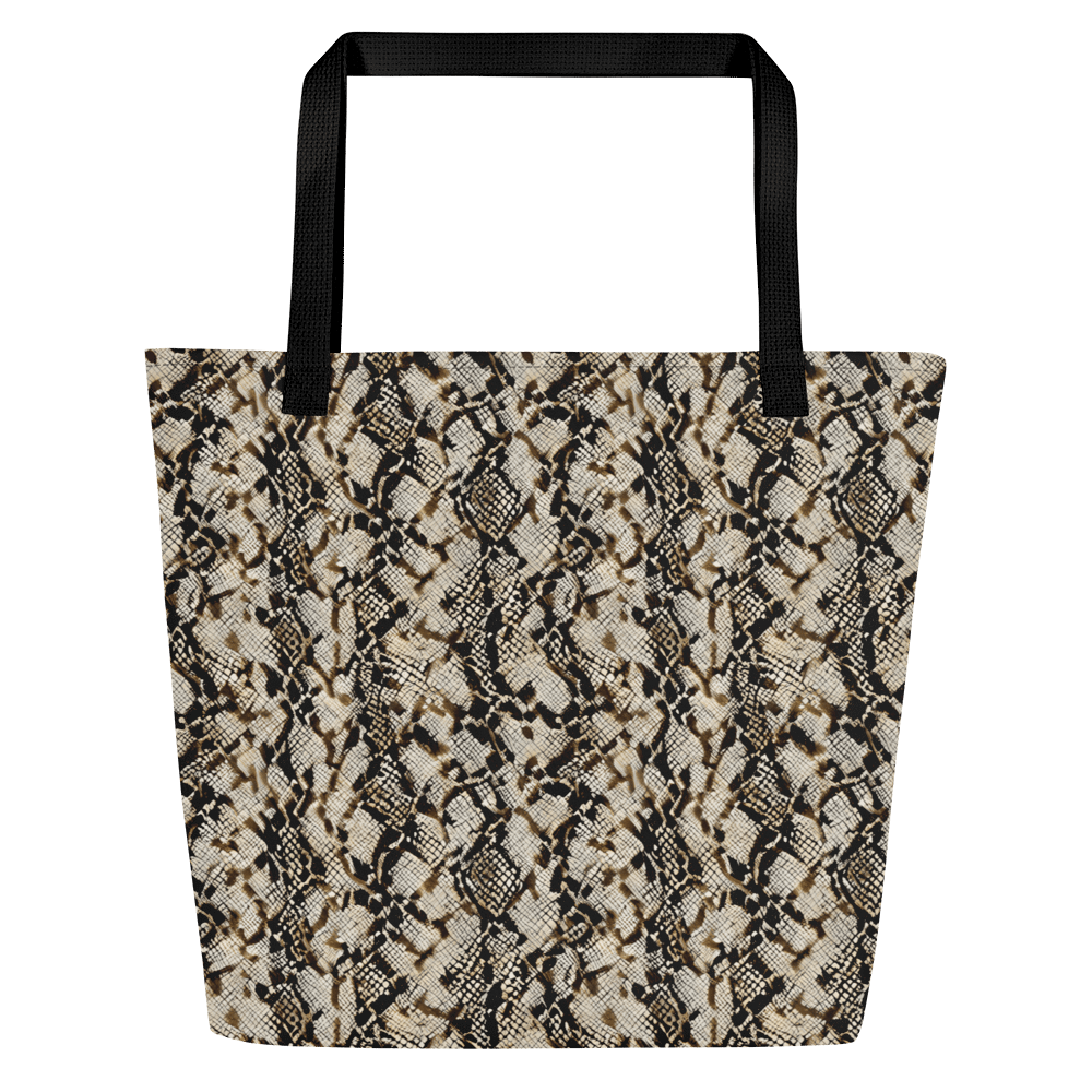Beige Snake Pattern Tote Bag product image (3)