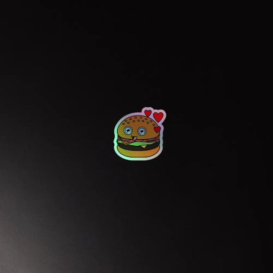 Lovestruck Burger Holographic Sticker Sheet product image (4)