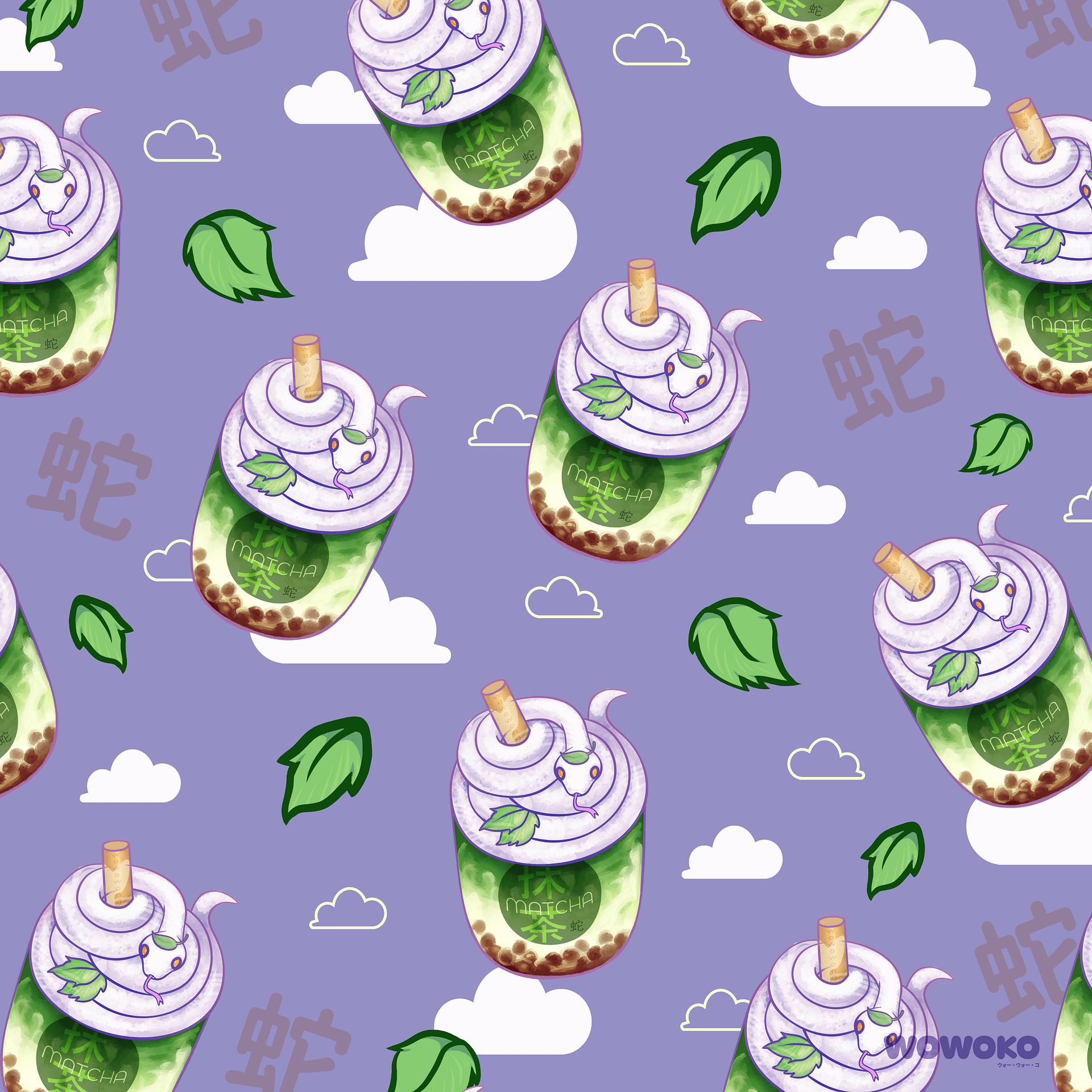 Micro Fiber Cloth - Zodiac Drinks - Matcha Snake Green Tea product image (2)