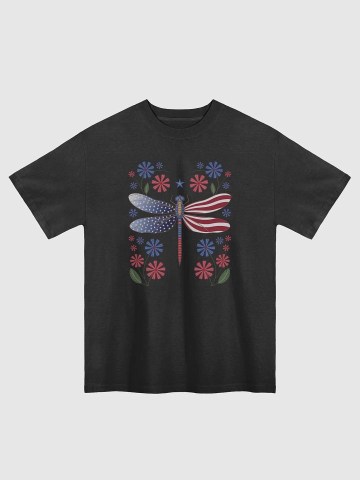 Party Like It’s 1776 T-Shirt - Patriotic Dragonfly American Flag Design product image (4)