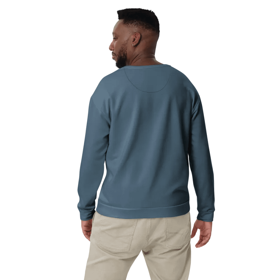 Plain Dark Greyish Blue Soft Summer Unisex Recycled Polyester Heavyweight Premium Sweatshirt by Treasure Pie product image (11)