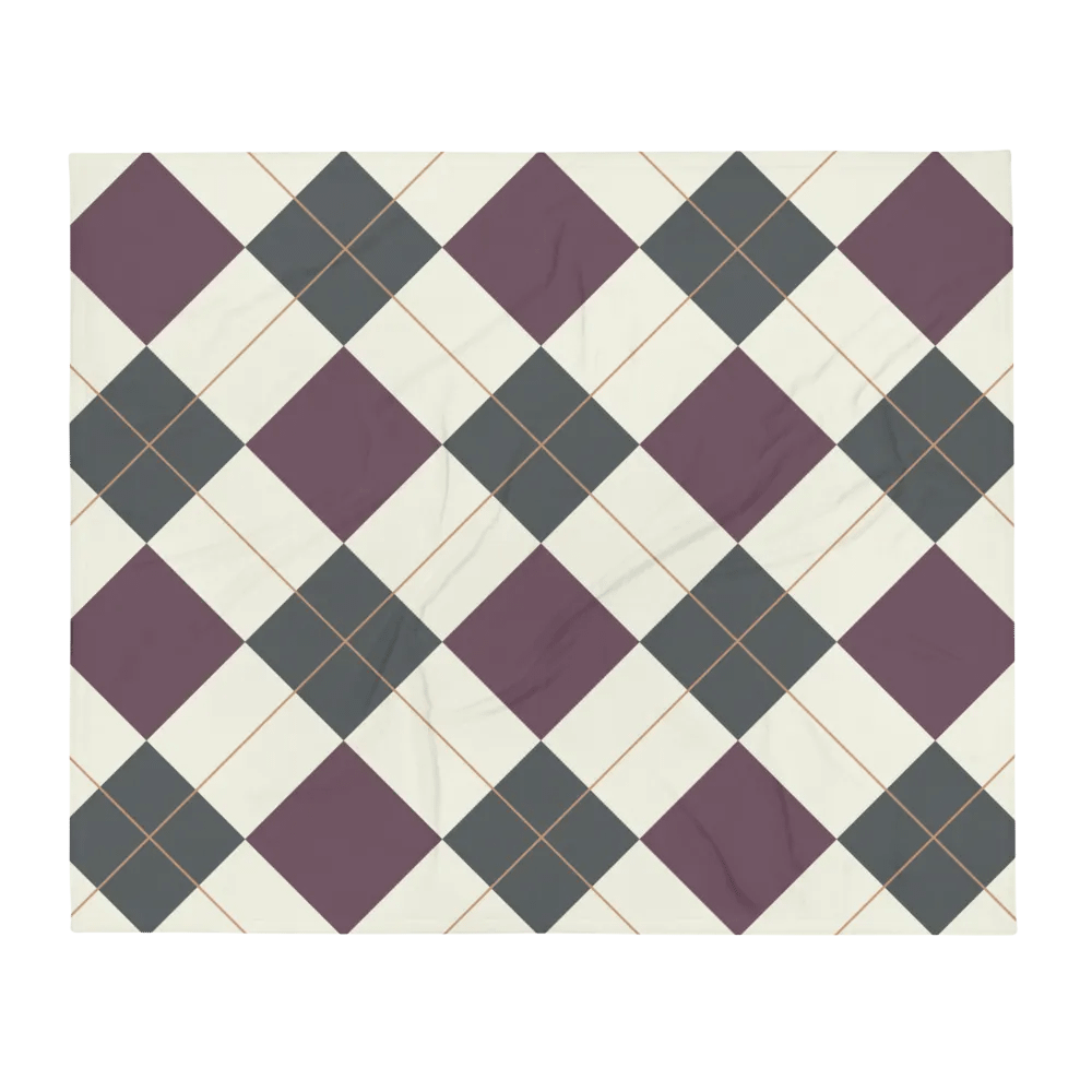 Diamonds Plaid Artistic Design Throw Blanket product image (2)
