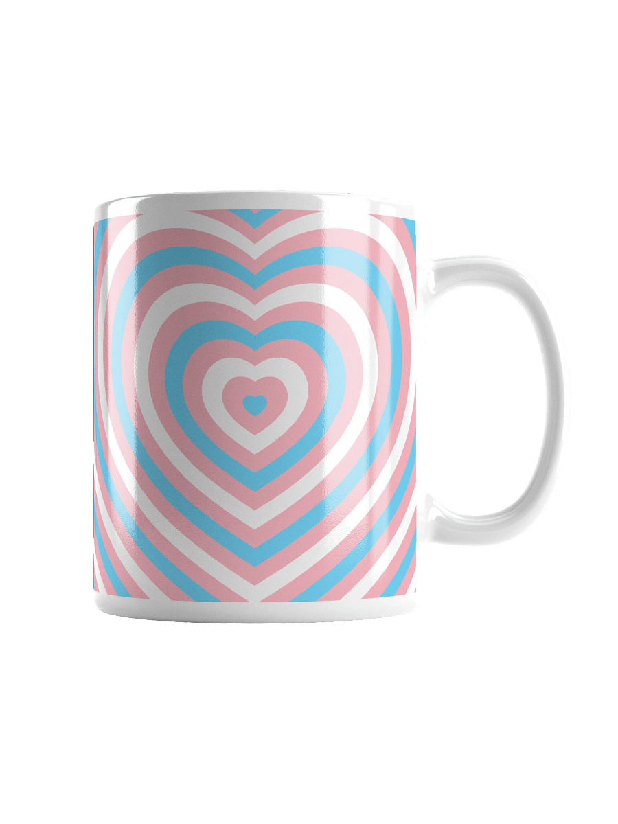 Trans Pride Hearts Mug (Left-handed) product image (1)