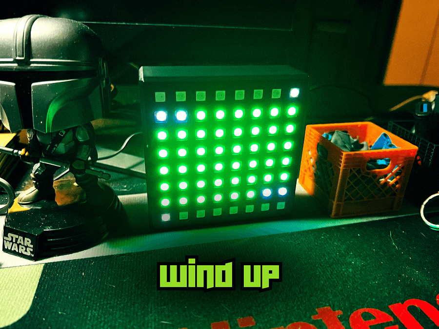 Animated LED Matrix Desk Lamp - 9 Animations to Choose From - USB-C Powered - Push Button Animation Selector And Power On/Off product image (1)