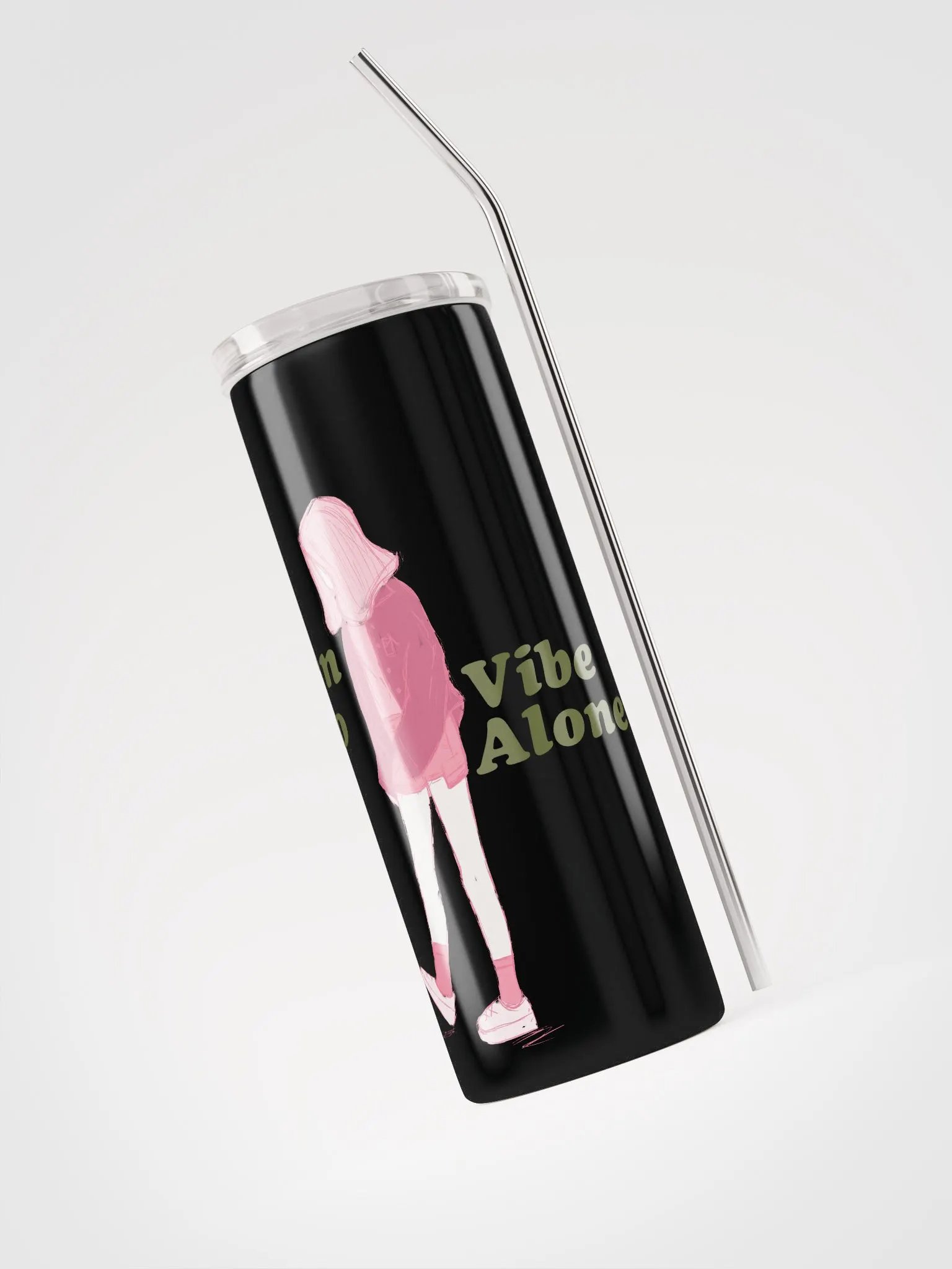 Vibin' Alone Stainless Steel Tumbler product image (5)