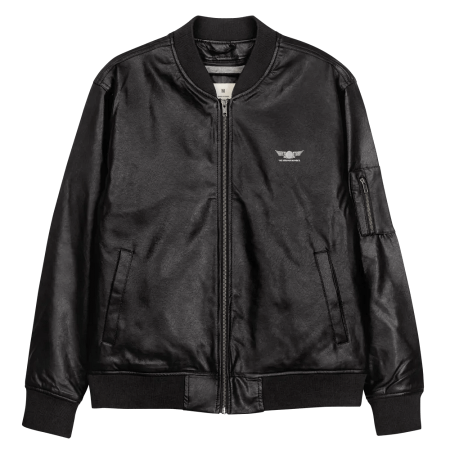 Shadowplay Faux Leather Bomber product image (10)