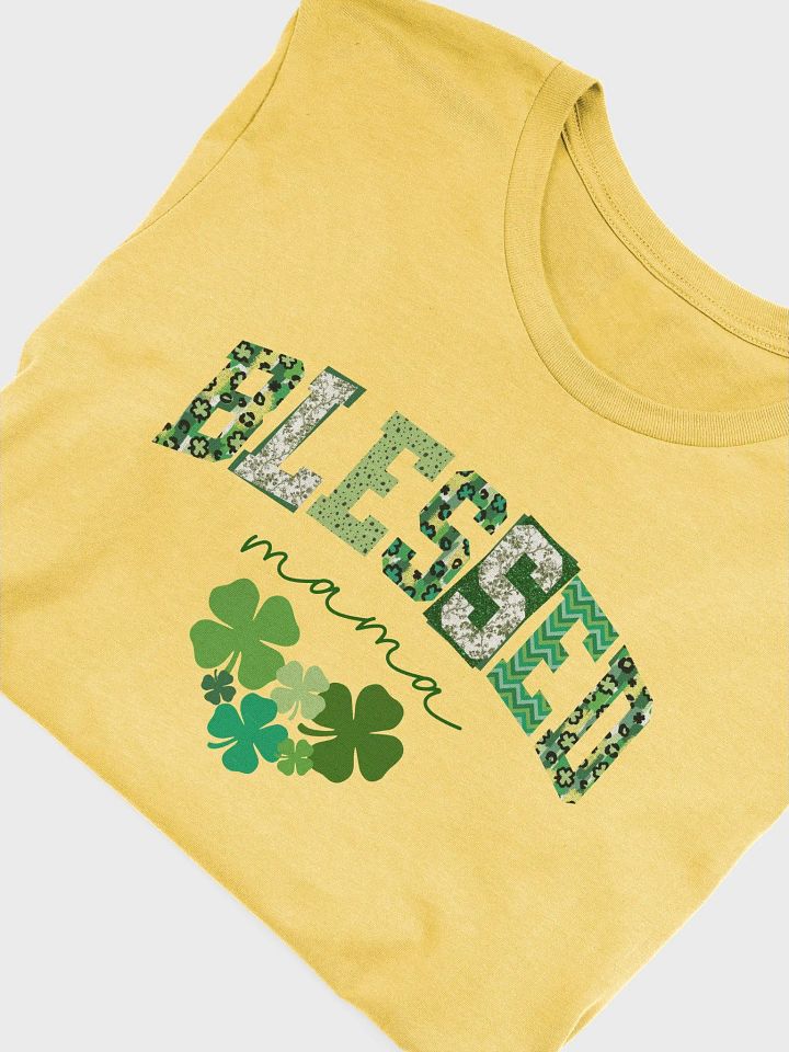 St Patricks Day Blessed Mama Shirt - Clover t-shirt for Mother of six product image (14)