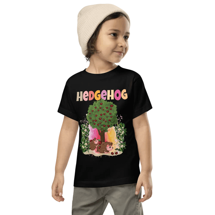 Hedgehog Cute Colorful Funny Bella +Canvas Toddler T-Shirt – Fun Gift for Kids product image (2)
