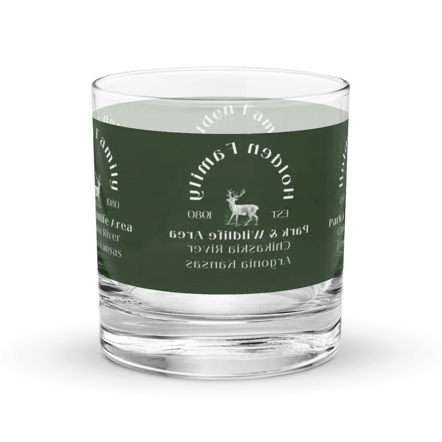 H H Ranch Deer Logo Rocks Glass product image (3)