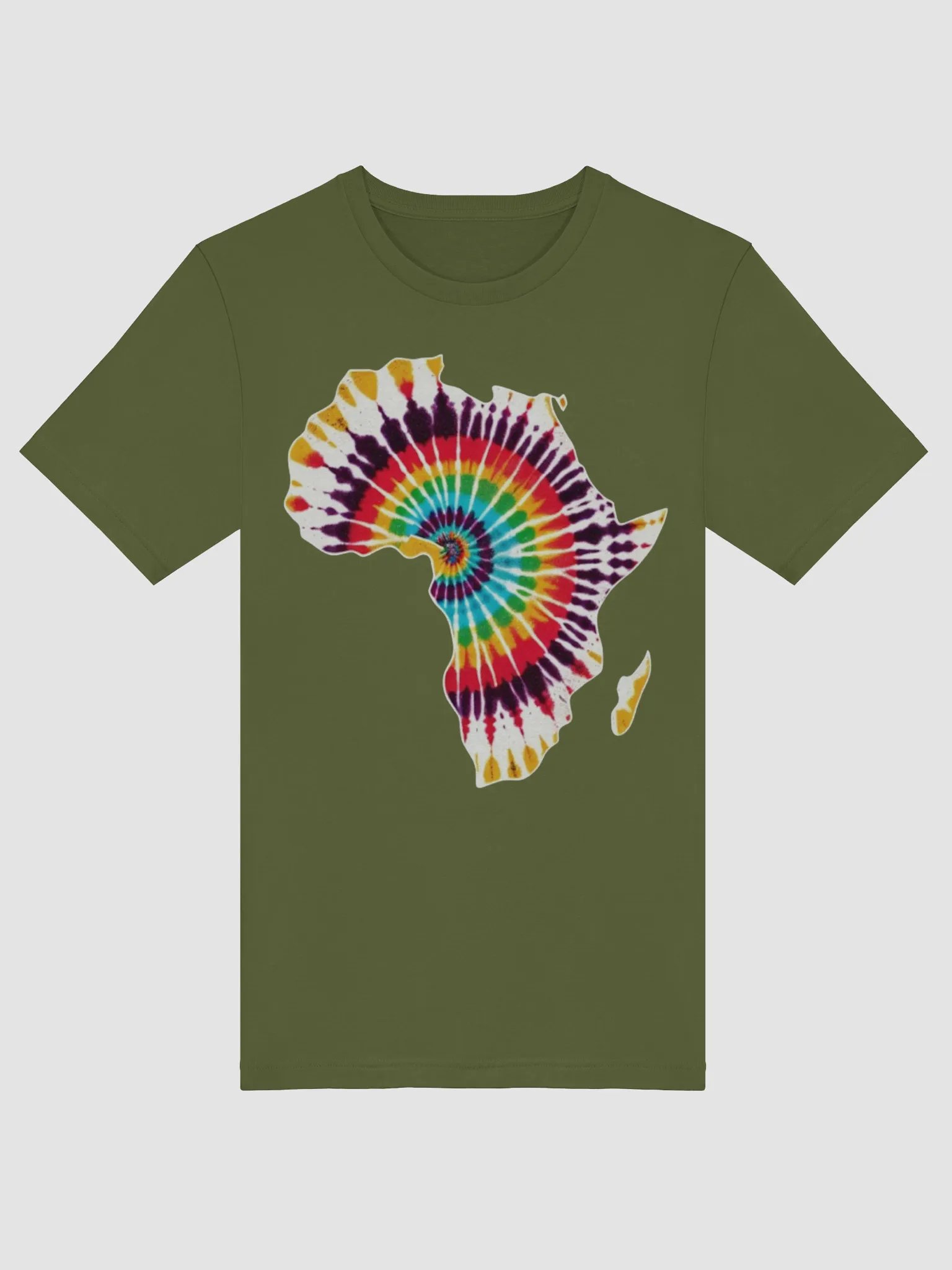 Map of Africa Tie and Dye Print Pattern Supersoft T-shirt product image (51)