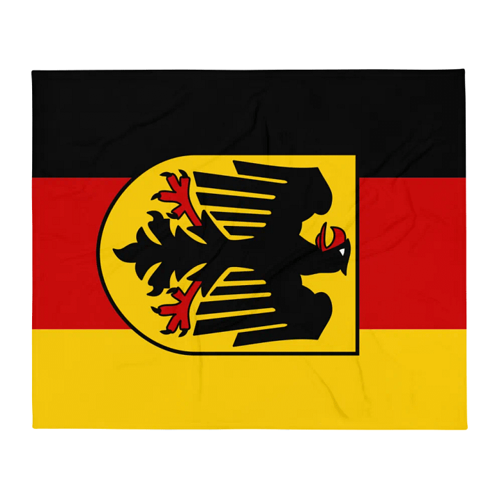 "Germany" Eagle Emblem German Flag Throw Blanket product image (2)