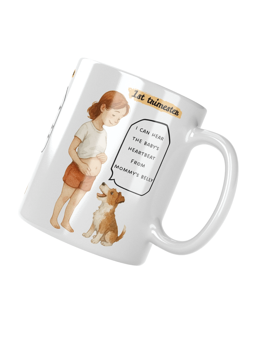 Cute Trimester Progression with Dog Mug product image (4)