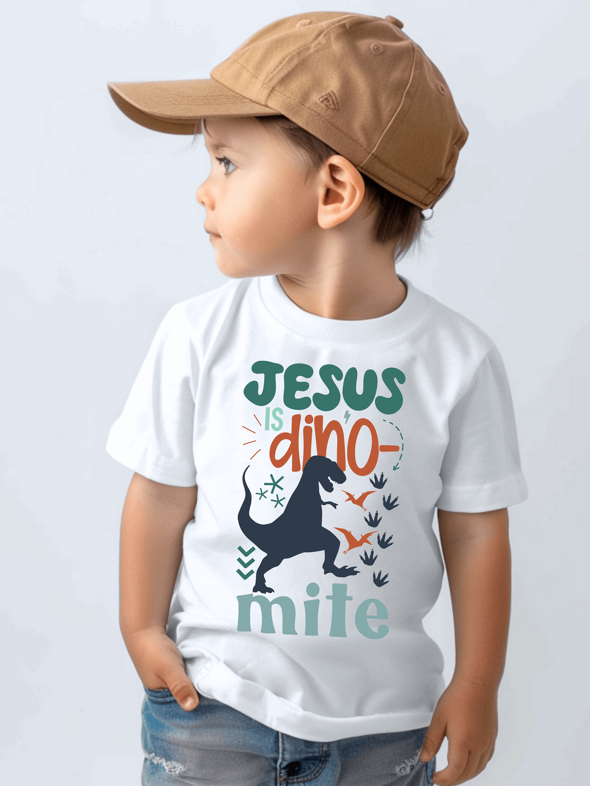 Jesus Is Dino-mite Kids Tee product image (3)