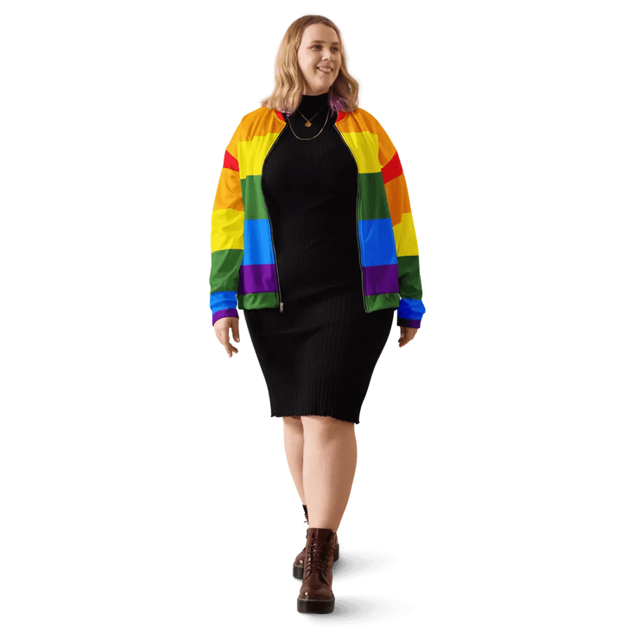 All-Over Print Bomber Jacket - Pride product image (12)