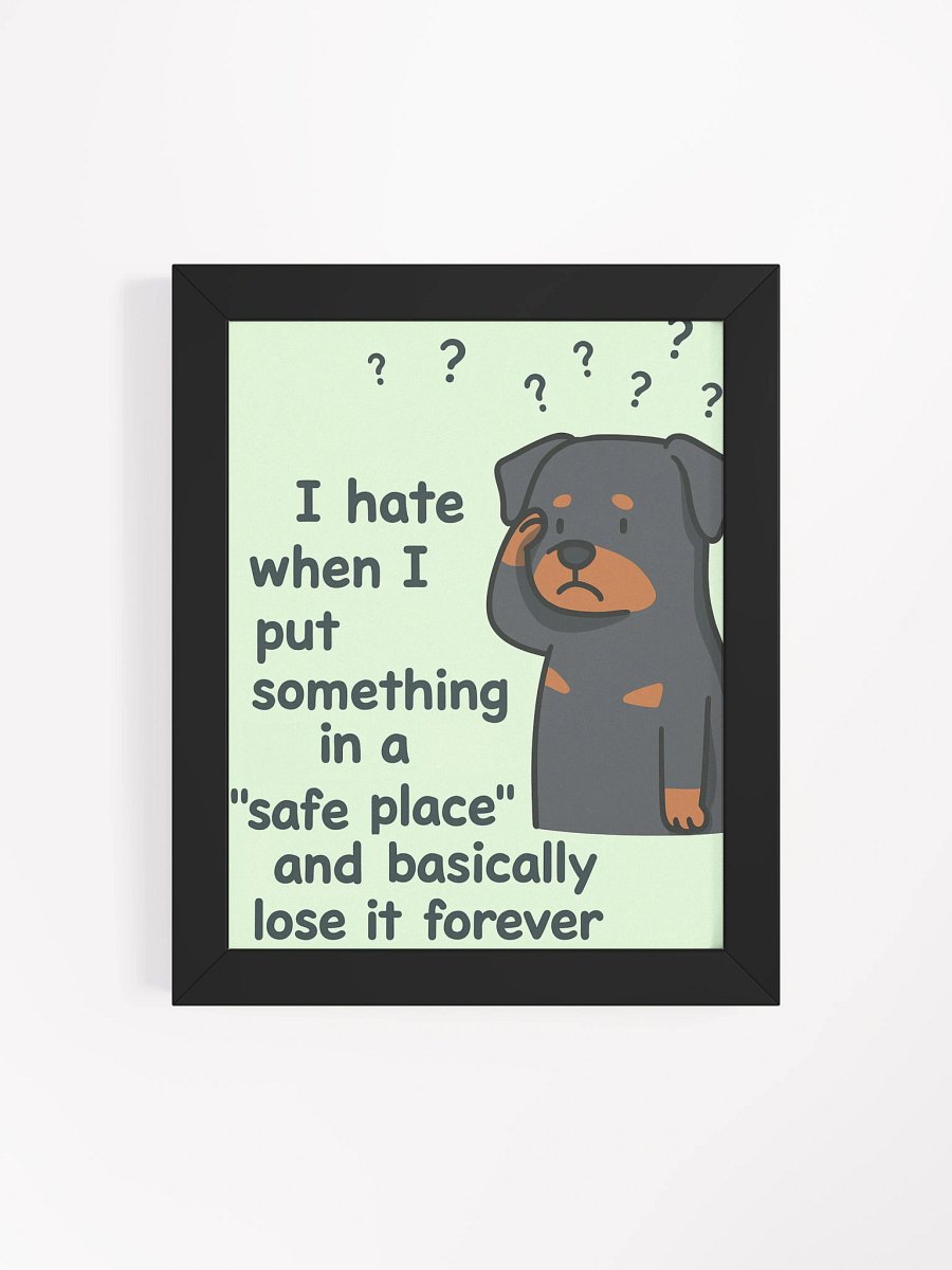 "Safe Place" Rottweiler Framed Poster product image (12)