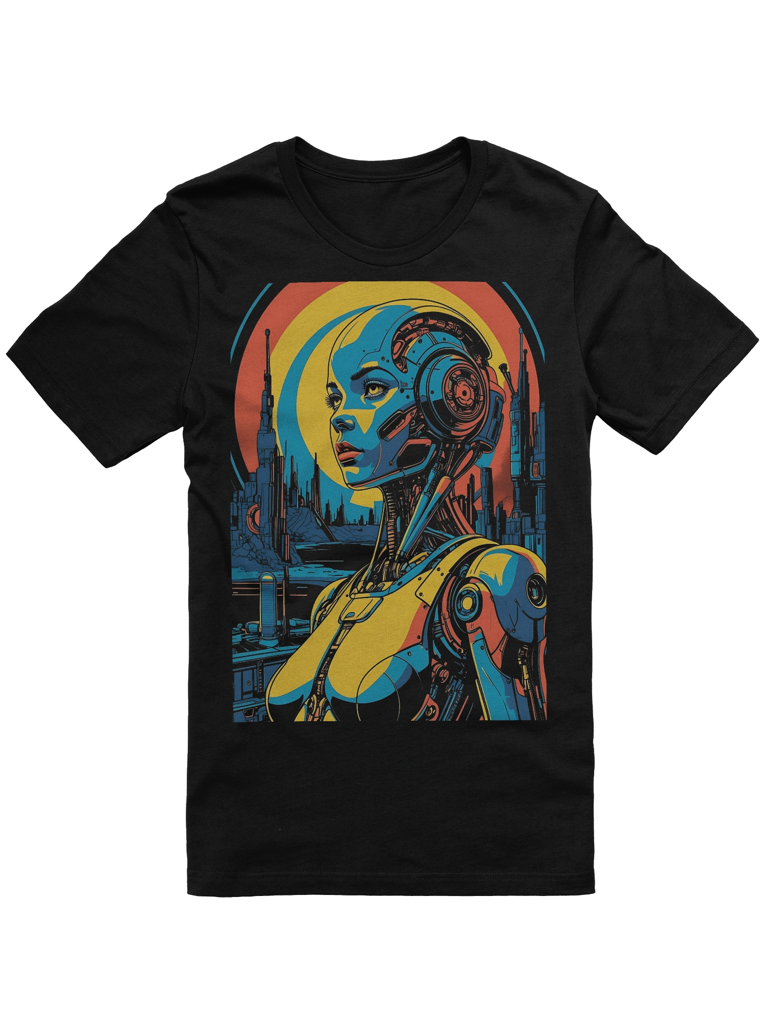 Retro-Futuristic Robot Empress Lightweight T-Shirt product image (1)