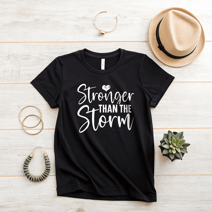 Stronger Than The Storm - Women's Black T-Shirt product image (2)