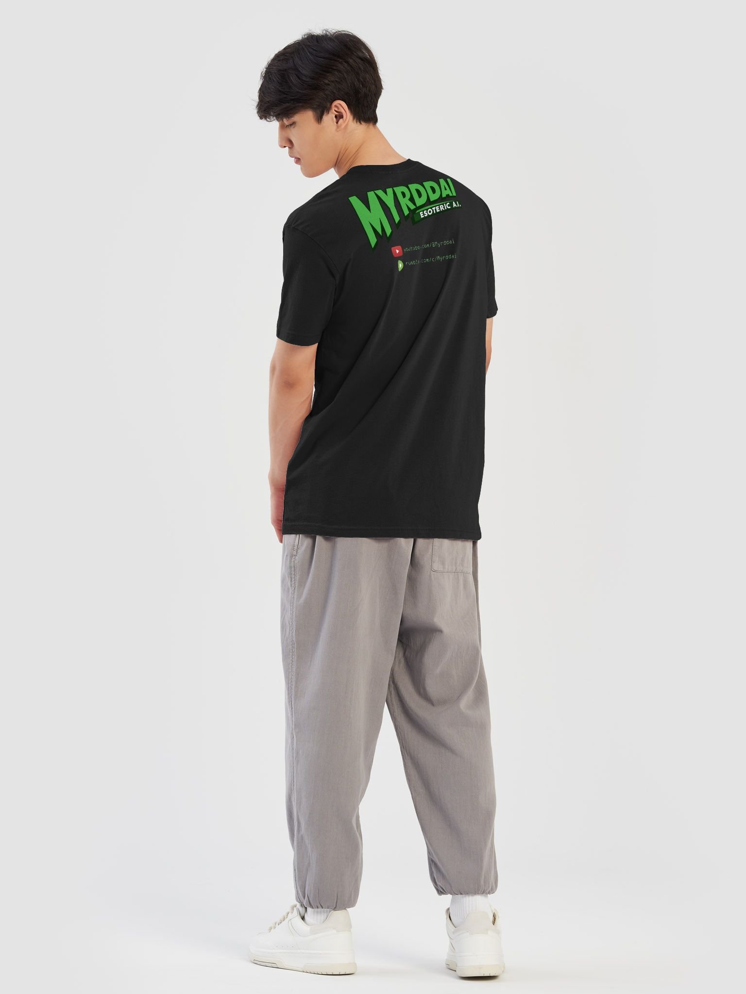 MYRDDAI: 90s Retro Cyberpunk Style with Back Logo - Supersoft Tee product image (8)