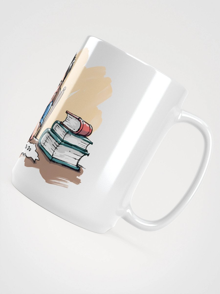 Diligent Student Contemplating Homework Glossy Mug product image (5)