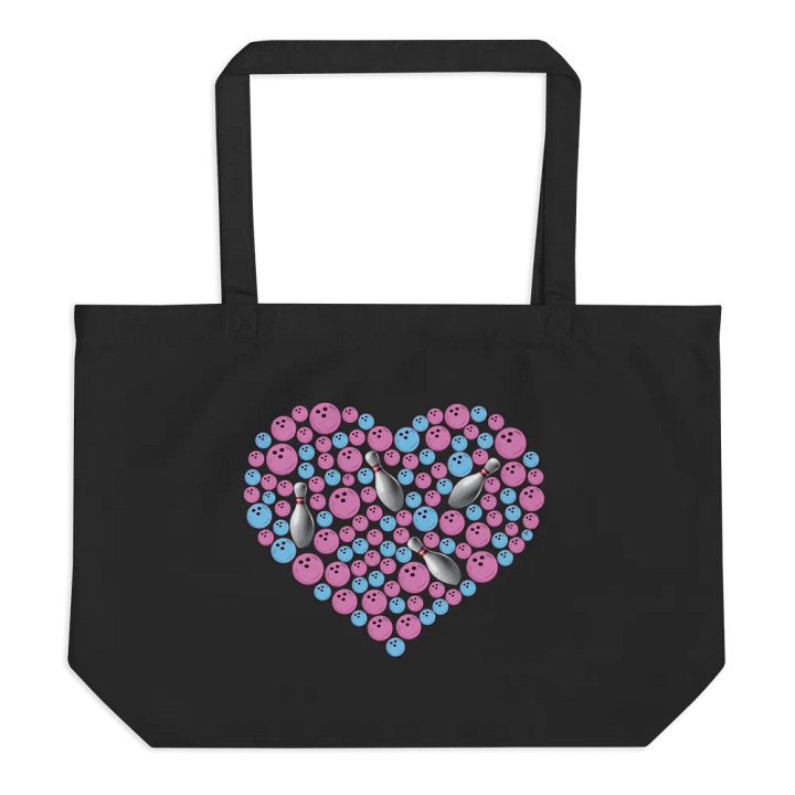 Pure Heart Bowling Pink And Blue Strike Love Eco Tote product image (1)
