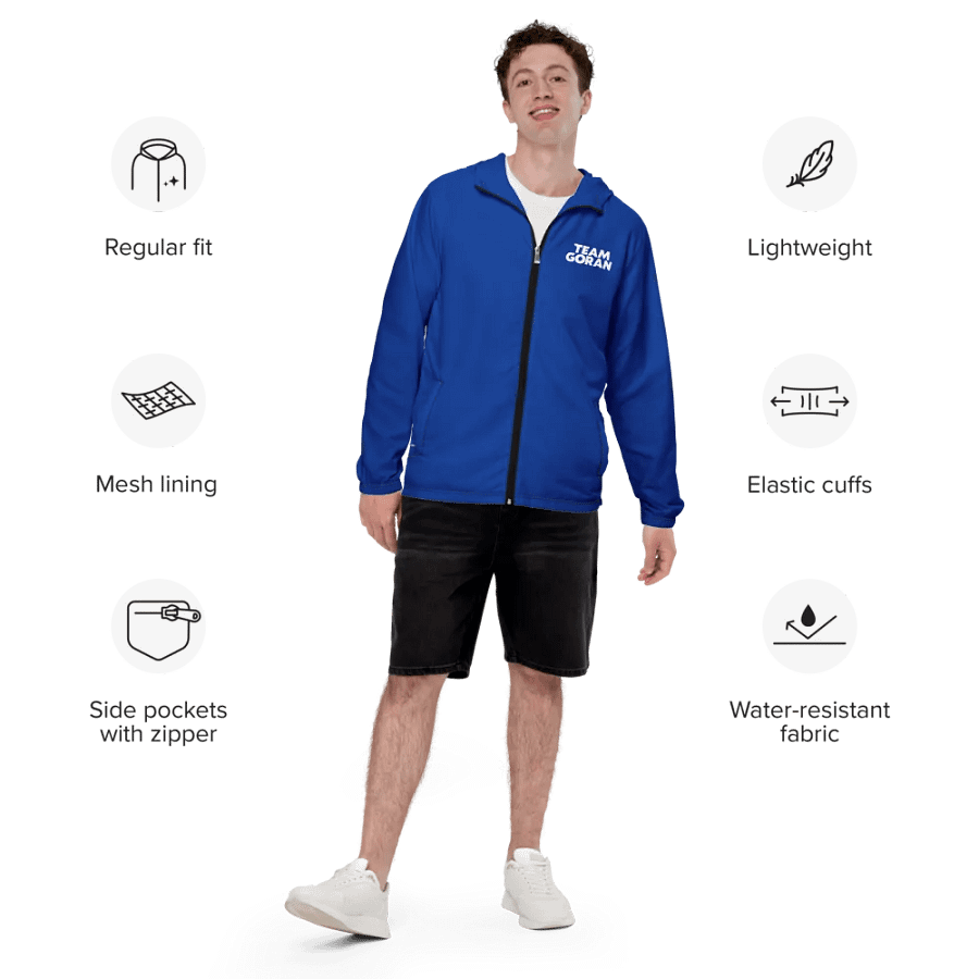 TEAM GORAN Blue Wind Breaker Jacket product image (6)