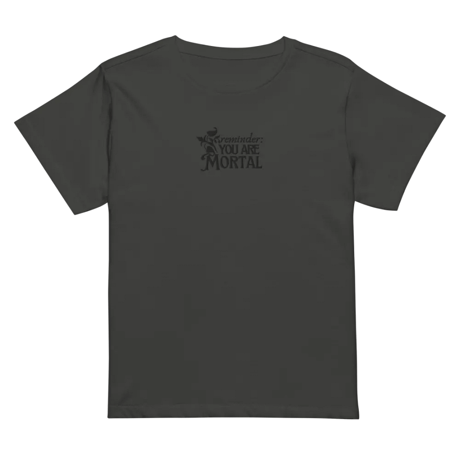 reminder: you are mortal tee (black on black) product image (3)