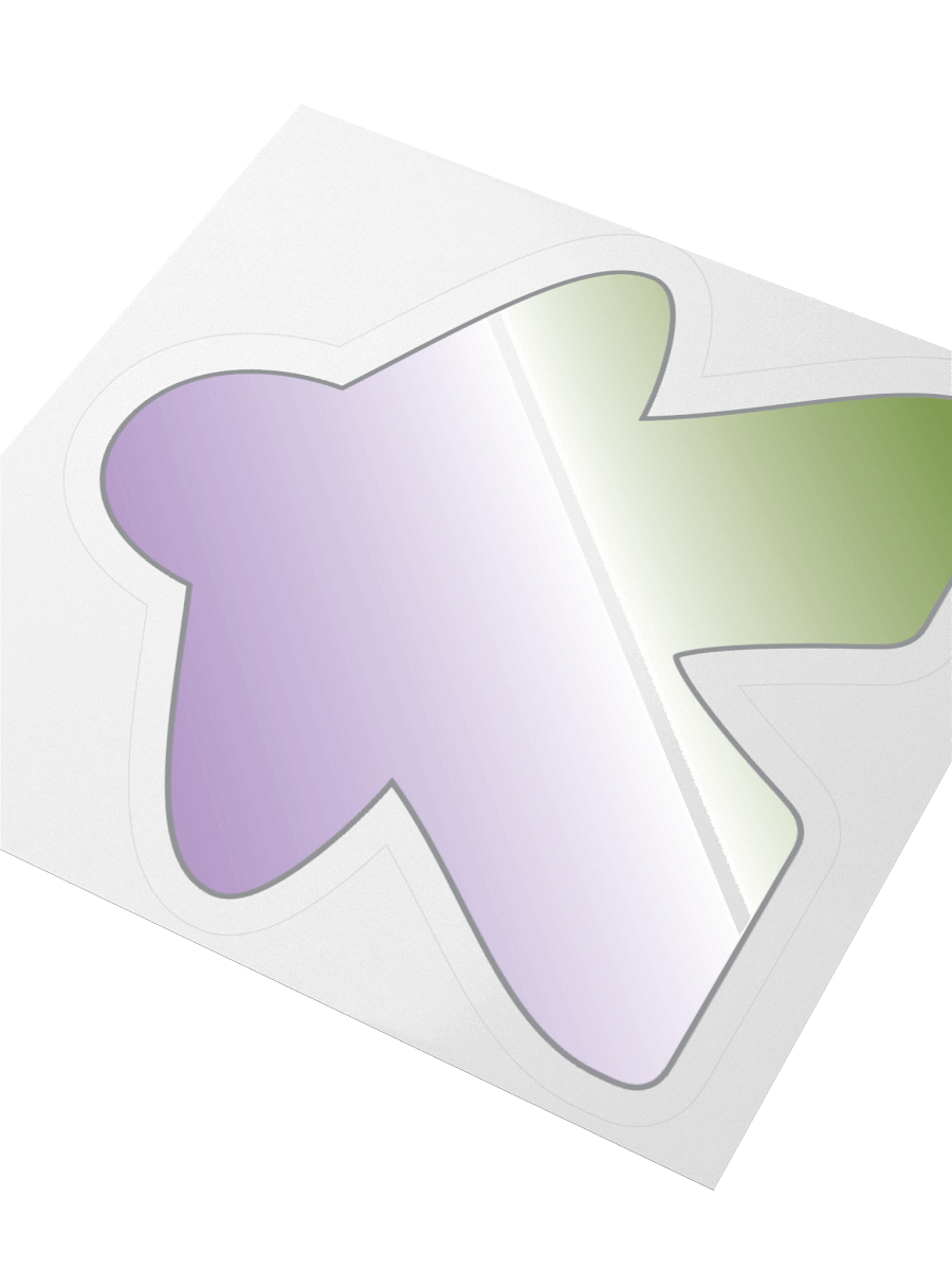 Genderqueer Pride Gradient Meeple Sticker product image (7)