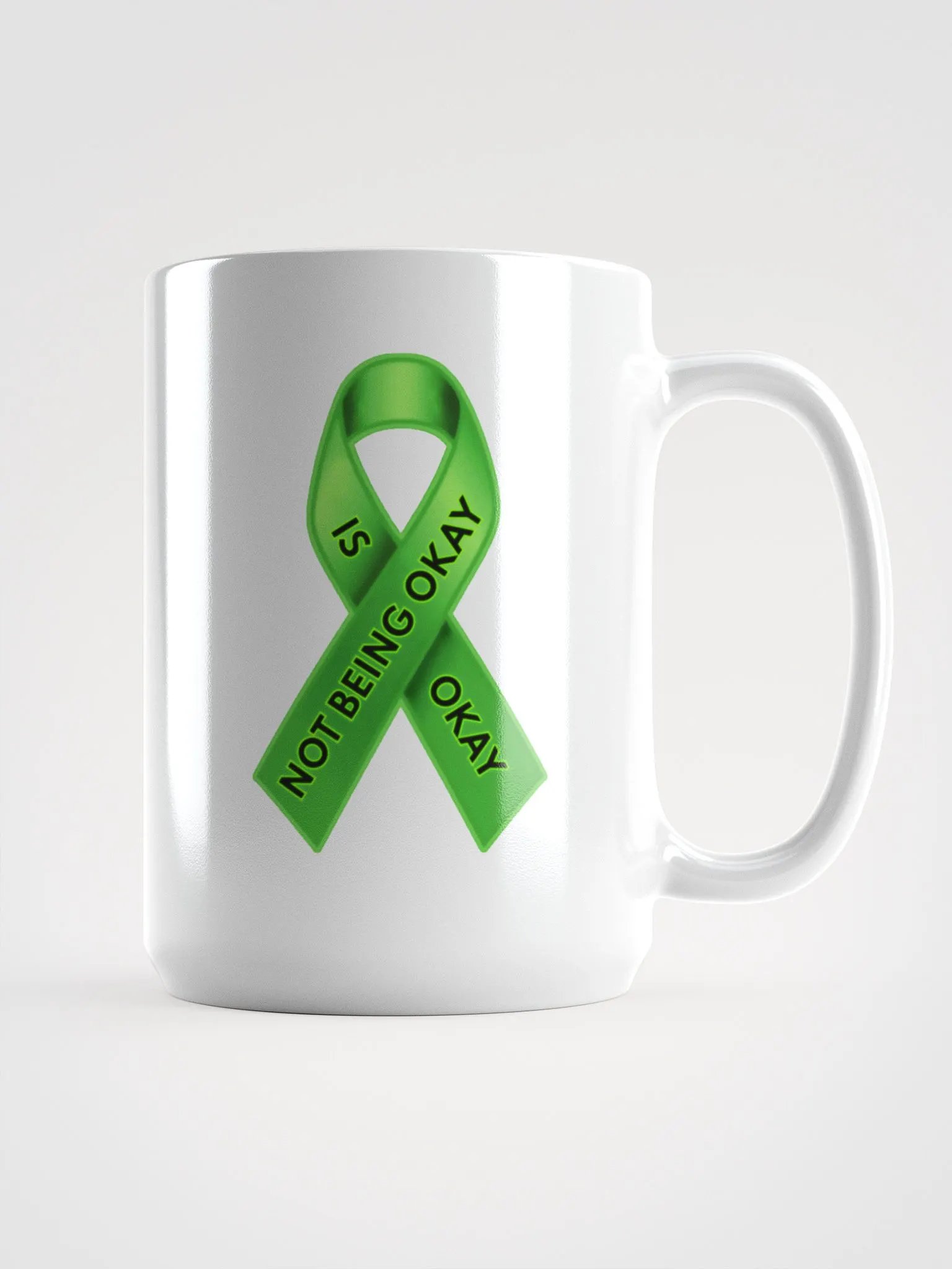 Green Ribbon Awareness Mug 15oz product image (1)