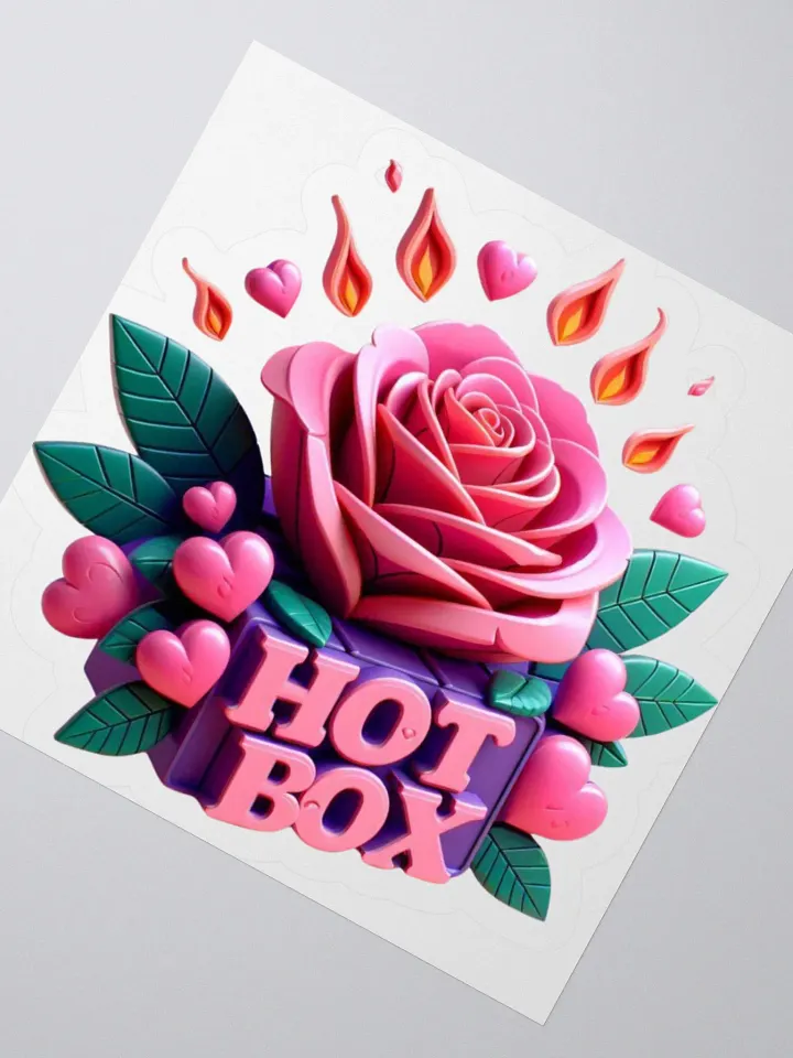 HOT BOX FAM ROSE EMOJI HOT BOX LOGO STICKER product image (8)